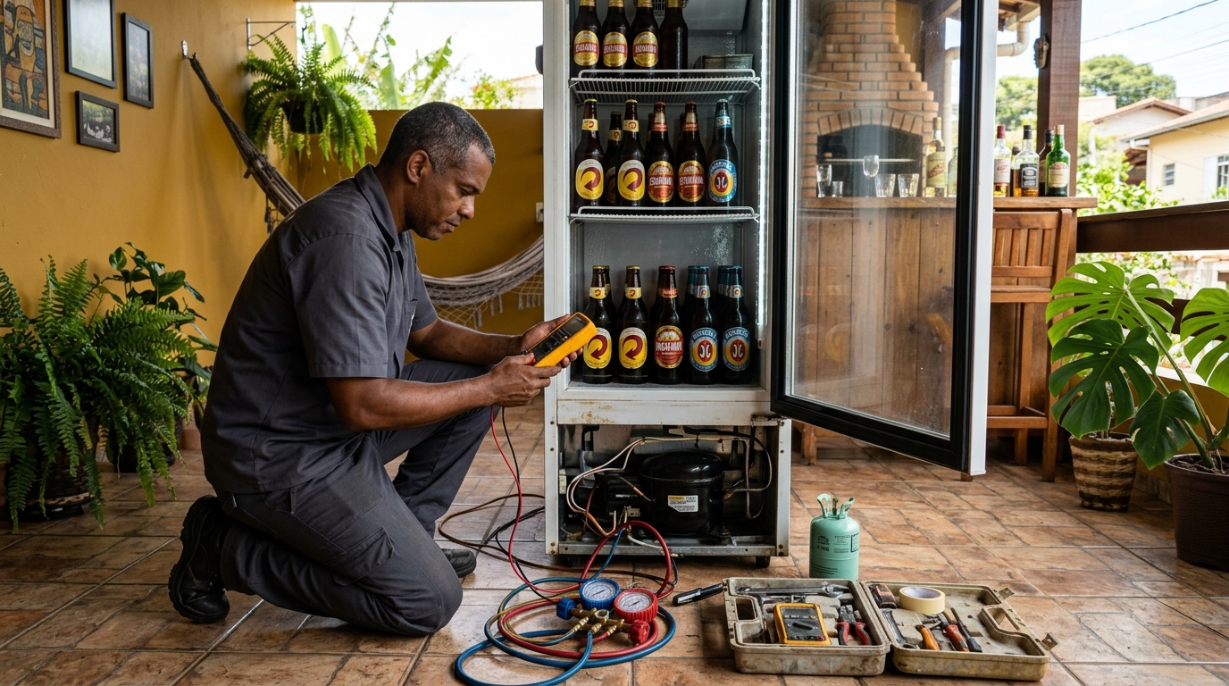 Manutenção da placa eletrônica de cervejeira em Volta Redonda‑RJ